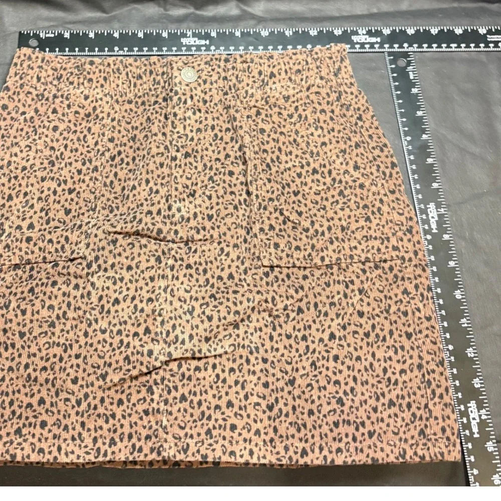 Old Navy Kids XL 14-16 Leopard Print Corduroy Mini‎ Skirt Brown Black Cotton